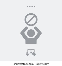 Access forbidden - Vector web icon