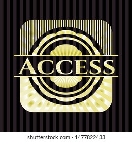 Access gold emblem. Vector Illustration. Detailed.