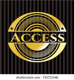 Access gold shiny emblem