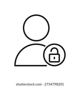 Access Granted User Profile With Unlock Icon