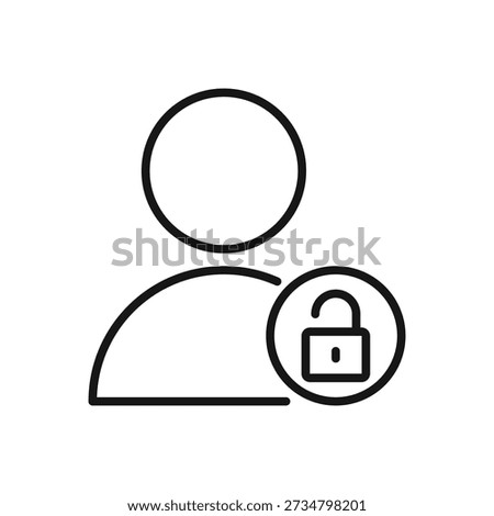 Access Granted User Profile With Unlock Icon