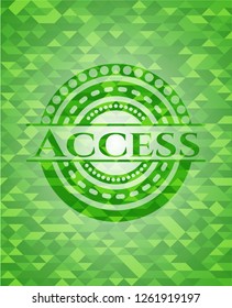 Access green mosaic emblem