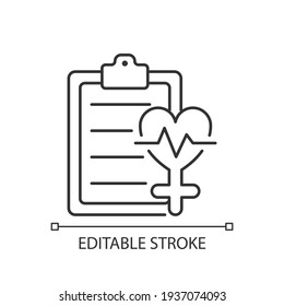 Access To Healthcare Linear Icon. Equal Access To Health Care Services. Equal Access To Abortion. Thin Line Customizable Illustration. Contour Symbol. Vector Isolated Outline Drawing. Editable Stroke