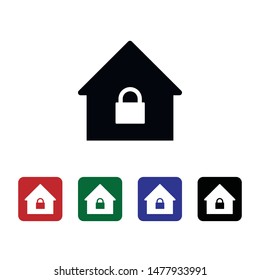 Access, home, lock, security, icon, flat. Element of security for mobile concept and web apps illustration. Thin flat icon for website design and development, app. Vector icon