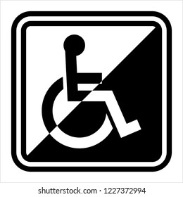 Access Icon Design (Disabled Handicap Symbol) Vector Art Illustration