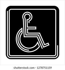 Access Icon Design (Disabled Handicap Symbol) Vector Art Illustration