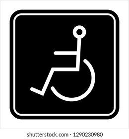 Access Icon Design (Disabled Handicap Symbol) Vector Art Illustration