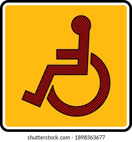 Access Icon Design (Disabled Handicap Symbol) Vector Art Illustration