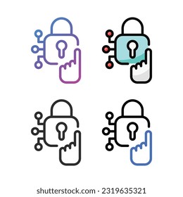 Access icon design in four variation color