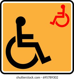 Access Icon (Disabled Handicap Symbol) Vector Illustration