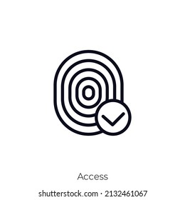 Access icon. Outline style icon design isolated on white background