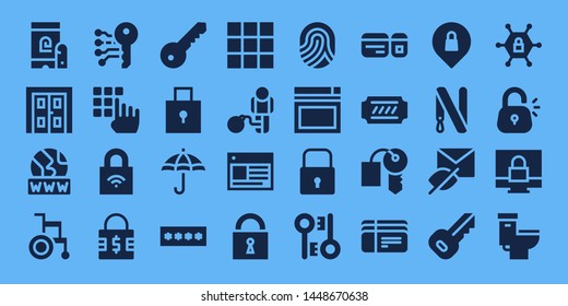 Access Icon Set 32 Filled Access Stock Vector (Royalty Free) 1448670638 ...