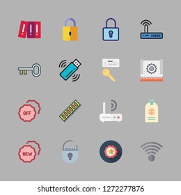 access icon set. vector set about badge, id, router and archives icons set.