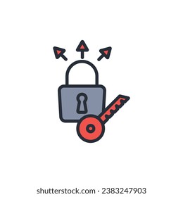 access icon. vector.Editable stroke.linear style sign for use web design,logo.Symbol illustration.
