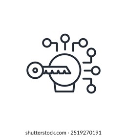 Icono de acceso. Vector. Trazo editable. signo de estilo lineal para uso Diseño web, logotipo. Ilustración de símbolo.