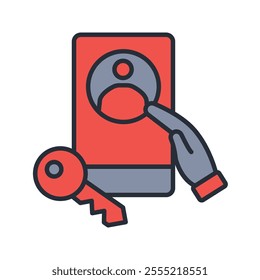 access icon. vector.Editable stroke.linear style sign for use web design,logo.Symbol illustration.