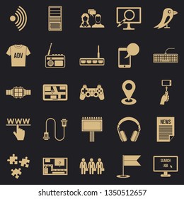 Access icons set. Simple set of 25 access vector icons for web for any design