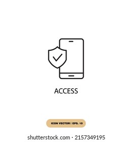 access icons  symbol vector elements for infographic web