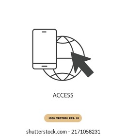 access icons  symbol vector elements for infographic web