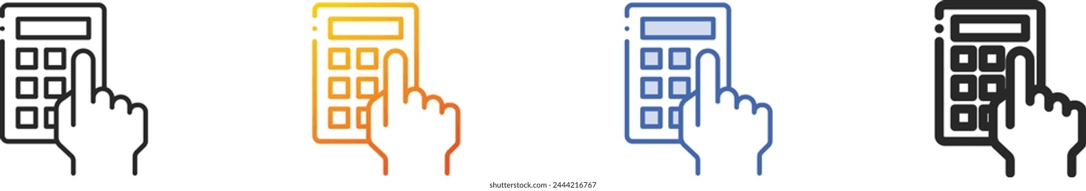 access icon.Thin Linear, Gradient, Blue Stroke and bold Style Design Isolated On White Background