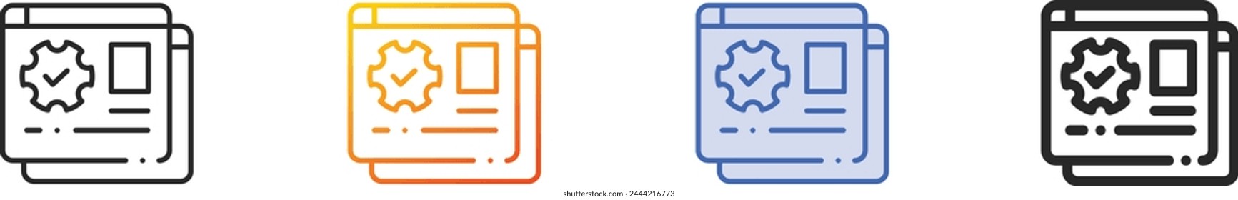 access icon.Thin Linear, Gradient, Blue Stroke and bold Style Design Isolated On White Background