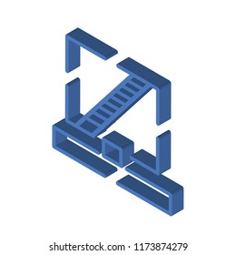 Access isometric left top view 3D icon