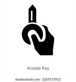 Concepto de icono de acceso y clave de acceso