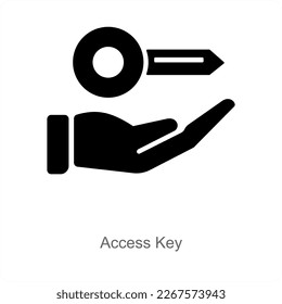 Concepto de icono de acceso y clave de acceso