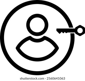 Access Key Icon Design Outline
