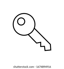 Access key line art icon for apps and website
