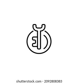 Access key to object Outline Icon, Logo, and illustration Vector