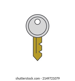 Access, key, password icon in color icon, isolated on white background 