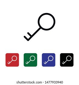 Access, key, password, icon, flat. Element of security for mobile concept and web apps illustration. Thin flat icon for website design and development, app. Vector icon