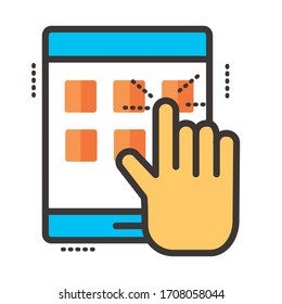 access keyboard line and fill style icon vector illustration design