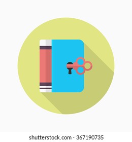 Access to knowledge icon , Vector flat long shadow design. In education concept.
