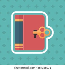 Access to knowledge icon , Vector flat long shadow design. In education concept.