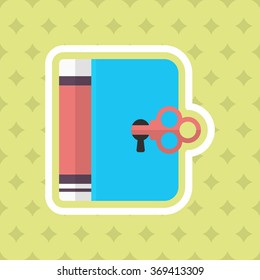 Access to knowledge icon , Vector flat long shadow design. In education concept.