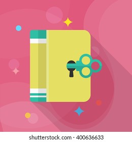 Access to knowledge icon , Vector flat long shadow design. In education concept.