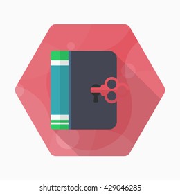 Access to knowledge icon , Vector flat long shadow design. In education concept.