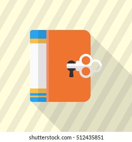 Access to knowledge icon , Vector flat long shadow design. In education concept.