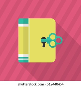 Access to knowledge icon , Vector flat long shadow design. In education concept.