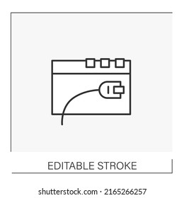  Access line icon. Ethernet connection. Internet access via cable. Web service concept. Isolated vector illustration. Editable stroke