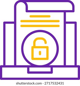 Access Line Two Color Vector Line Two Color Vector Icon Design Design