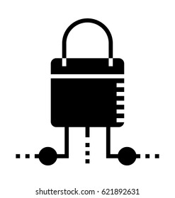 Access Lock Glyphs Vector Icon 