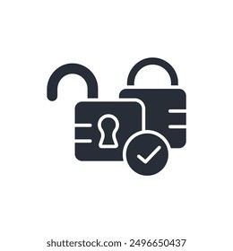 access lock icon. vector.Editable stroke.linear style sign for use web design,logo.Symbol illustration.