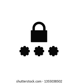 Access, lock, password, private, icon, flat. Element of security for mobile concept and web apps illustration. Thin flat icon for website design and development, app. Vector icon