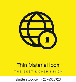 Icono de material amarillo brillante mínimo bloqueado