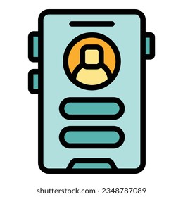 Greifen Sie auf die Rahmenvektorgrafik des Login-Symbols zu. Web registrieren. Digitale Farbflur für Benutzer