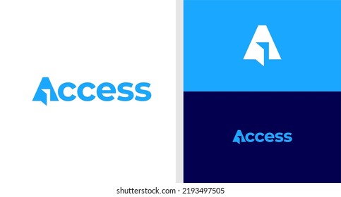 ACCESS LOGO WORDMARK DOOR NEGATIVE SPACE EDITABLE