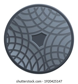 Access manhole icon. Cartoon of access manhole vector icon for web design isolated on white background